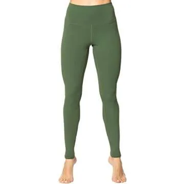 Sunzel Workout Leggings for Women, Squat Proof High Waisted Yoga Pants 4 Way Stretch, Buttery Soft 28" Inseam Olive Green Large