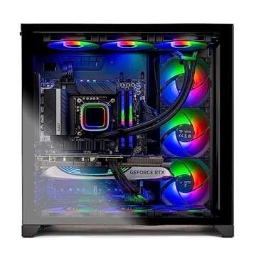 Skytech Gaming Prism II Lian Li O11 PC Desktop – Intel Core i9 13900K 3.0 GHz, NVIDIA RTX 4070 Ti, 1TB NVME Gen4 SSD, 32GB DDR5 RAM RGB, 1000W Gold PSU, 360mm AIO, 11AC Wi-Fi, Windows 11 Home 64-bit