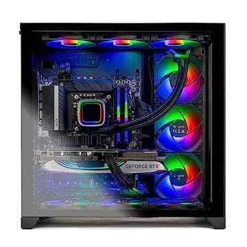 Skytech Gaming Prism II Lian Li O11 PC Desktop – Intel Core i9 13900K 3.0 GHz, NVIDIA RTX 4070 Ti, 1TB NVME Gen4 SSD, 32GB DDR5 RAM RGB, 1000W Gold PSU, 360mm AIO, 11AC Wi-Fi, Windows 11 Home 64-bit