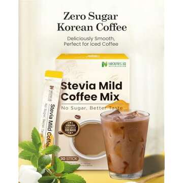NATUREDREAM Zero Sugar Korean Coffee (30 Sticks) - Portable Instant Coffee Packets
