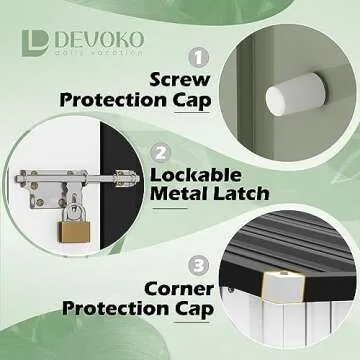 Devoko 8 x 6 FT Metal Storage Shed for Backyard Organization