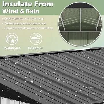 Devoko 8 x 6 FT Metal Storage Shed for Backyard Organization