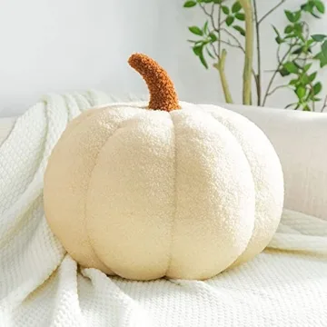 Mokoggiri Plush Pumpkin Pillow for Halloween Decor and Gifts