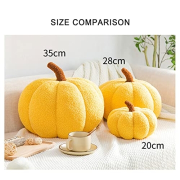 Mokoggiri Plush Pumpkin Pillow for Halloween Decor and Gifts