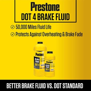 Prestone DOT 4 Synthetic Brake Fluid 12 oz - Safe & Reliable