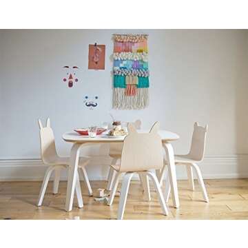 Oeuf Rabbit Play Chairs and Table Set in Birch