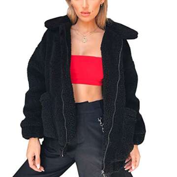 PRETTYGARDEN Women's Fashion Winter Coat Sherpa Fleece Faux Fur Shearling Oversized Trendy Jackets W...