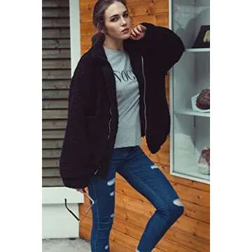 Warm Sherpa Jacket for Chic Winter Style by PRETTYGARDEN