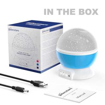 Elecstars Kids Gifts Night Lighting Lamp Light up Your Bedroom with This Moon, Star,Sky Romantic - Best Gift for Men Women Teens Kids Children Sleeping Aid.