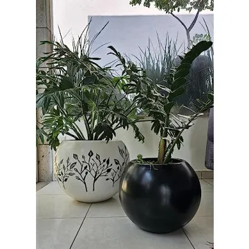 Stylish Modern Fiberglass Planter for Indoor Outdoor Use