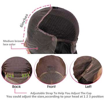 Kun Gang 13x6 Straight Highlight 27 Colored Lace Front Wigs Human Hair PrePlucked Middle Part For Women Brazilian Lace Front Human Hair Wigs 150% Density. (22inch)