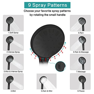 High Pressure Rainfall/Handheld Shower Combo with Extensions