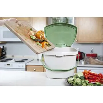 Mountable Kitchen Compost Bin by Zero Waste Together - 2 Gal, Under Sink or Countertop, Odor Free, Dishwasher Safe, Bags Ok, Made in Canada