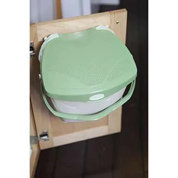 Mountable Kitchen Compost Bin by Zero Waste Together - 2 Gal, Under Sink or Countertop, Odor Free, Dishwasher Safe, Bags Ok, Made in Canada