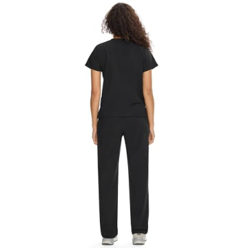 COZYFIT Scrubs for Women Set Medical Uniform - V-Neck Top & Straight Leg Pants with 9 Pockets, Unise...