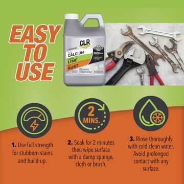CLR Brands® Automotive Calcium, Lime & Rust Remover, Cleaner for Multiple Surfaces, EPA Safer Choice Certified, Ammonia, Phosphate and Bleach Free Cleaner, 80 Oz