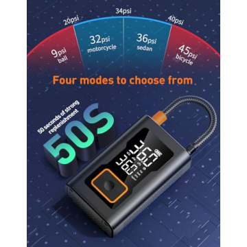 Tire Inflator Portable Air Compressor,Portable Tire Inflator for Car,Compact Air Pump for Car Tires,...