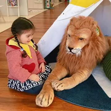 Melissa & Doug Giant Lion Lifelike Stuffed Animal Over 6 Feet Long