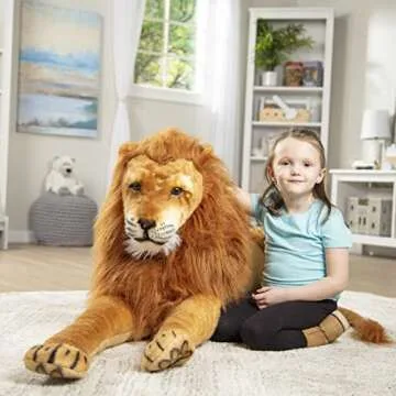Melissa & Doug Giant Lion Lifelike Stuffed Animal Over 6 Feet Long