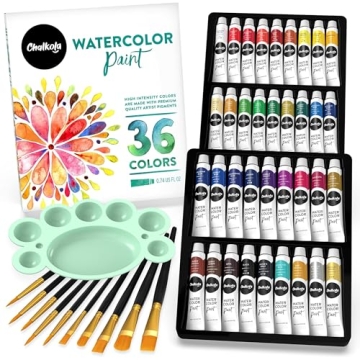 Chalkola Watercolor Paint Set for Adults, Kids, Beginner & Professional Artists - 36 Watercolor Tube...