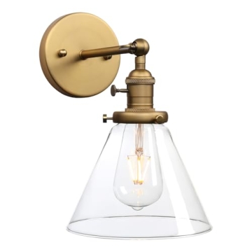 PERMO Vintage Glass Sconce Light for Industrial Decor