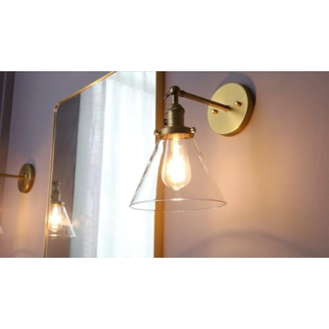 PERMO Vintage Glass Sconce Light for Industrial Decor