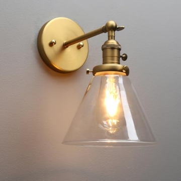 PERMO Vintage Glass Sconce Light for Industrial Decor