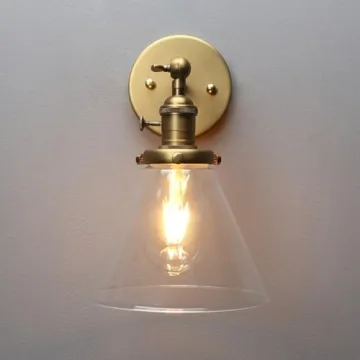 PERMO Vintage Glass Sconce Light for Industrial Decor