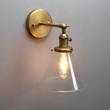 PERMO Vintage Glass Sconce Light for Industrial Decor