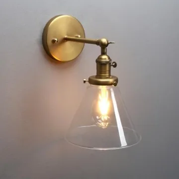 PERMO Vintage Glass Sconce Light for Industrial Decor