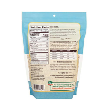 Bob's Red Mill Organic Rolled Oats for Healthy Breakfast