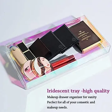 Colorful Acrylic Makeup Tray for Stylish Makeup Storage