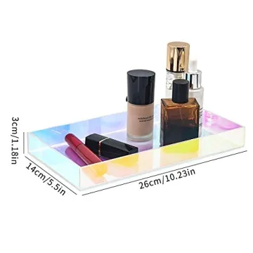 Colorful Acrylic Makeup Tray for Stylish Makeup Storage