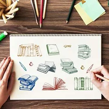 GLOBLELAND Books and Bookshelf Silicone Clear Stamps Transparent Stamps for Birthday Easter Holiday Cards Making DIY Scrapbooking Photo Album Decoration Paper Craft