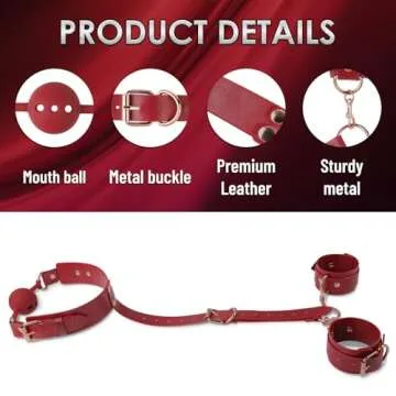 BDSM Bondage Restraints Set Couples Sex Toys, 5PCS Neck to Wrist Restraints Kit with Adjustable Hand...