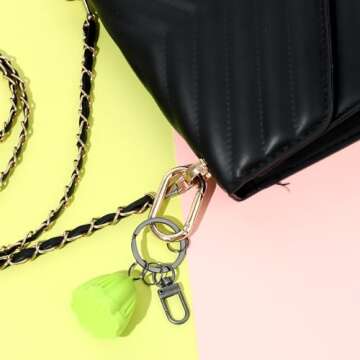 2 Pcs Spring O Ring Clip for Purse Strap Oval Snap Clip Gold Key Rings for Keychain Alloy Round Buckle Key Hook Purse Strap Extender Clip for Keys, Bag, Handbag, Crafts 1.93"×0.94"