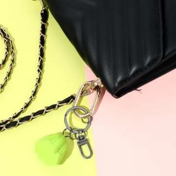 2 Pcs Spring O Ring Clip for Purse Strap Oval Snap Clip Gold Key Rings for Keychain Alloy Round Buckle Key Hook Purse Strap Extender Clip for Keys, Bag, Handbag, Crafts 1.93"×0.94"