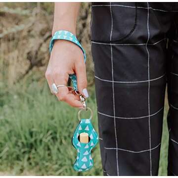 ZARIO Chapstick Holder Keychain - 5 Pack Neoprene Lip Balm Holder