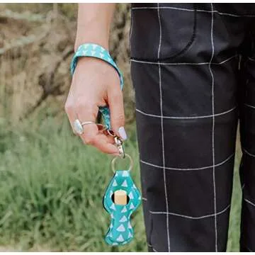 ZARIO Chapstick Holder Keychain - 5 Pack Neoprene Lip Balm Holder