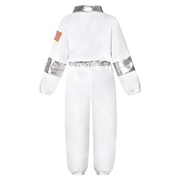 Nuehoryu NASA Pilot Costume for Kids Astronaut NASA Costume for Boys Girls Space Jumpsuit for Hallow...