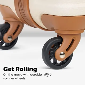 Coolife 3-Piece Luggage Set with TSA Lock & Wheels