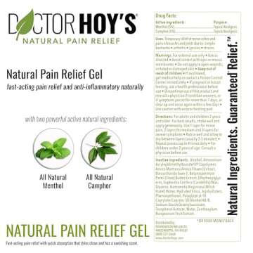 DOCTOR HOY'S Natural Pain Relief Gel, Topical Arnica Anti-Inflammatory Gel for Arthritis, Joint Pain...