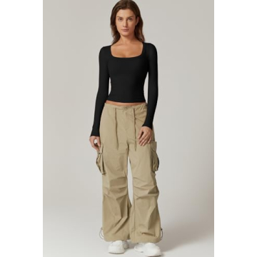 QINSEN Long Sleeve Crop Top for Fashionable Women