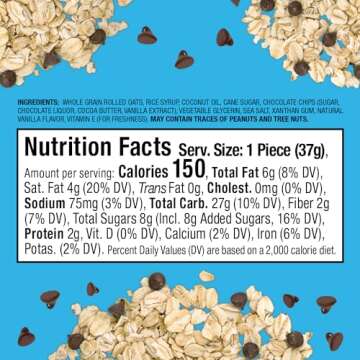 Bobo's Oat Bites, Original with Chocolate Chips, 1.3 oz Bites (30 Pack Box), Gluten Free Whole Grain Snack, Vegan On-The-Go