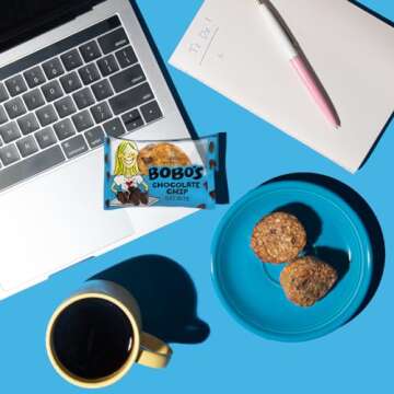 Bobo's Oat Bites, Original with Chocolate Chips, 1.3 oz Bites (30 Pack Box), Gluten Free Whole Grain Snack, Vegan On-The-Go