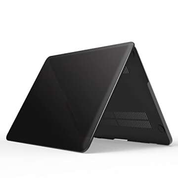 IBENZER Compatible with MacBook Pro 13 Inch Case 2015 2014 2013 end 2012 A1502 A1425, Hard Shell Case with Keyboard Cover for Old Version Apple Mac Pro Retina 13, Black, R13BK +1 A