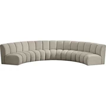 Meridian Infinity Collection Modern 5pc Sectional Upholstered