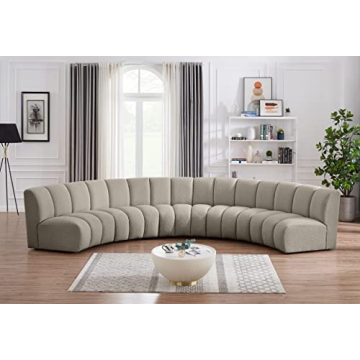 Meridian Infinity Collection Modern 5pc Sectional Upholstered
