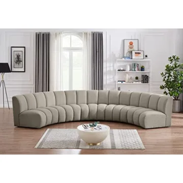 Meridian Infinity Collection Modern 5pc Sectional Upholstered