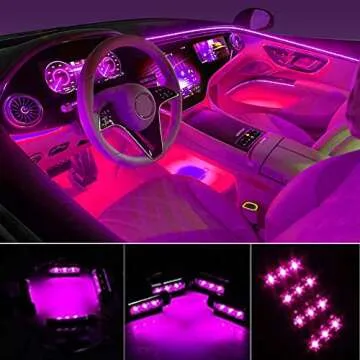Car LED Strip Light, EJ's SUPER CAR 4pcs 36 LED Car Interior Lights Under Dash Lighting Waterproof K...